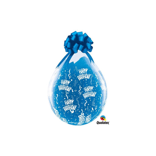 18″ Birthday A-Round Diamond Clear Stuffing Balloons (25/Pk)
