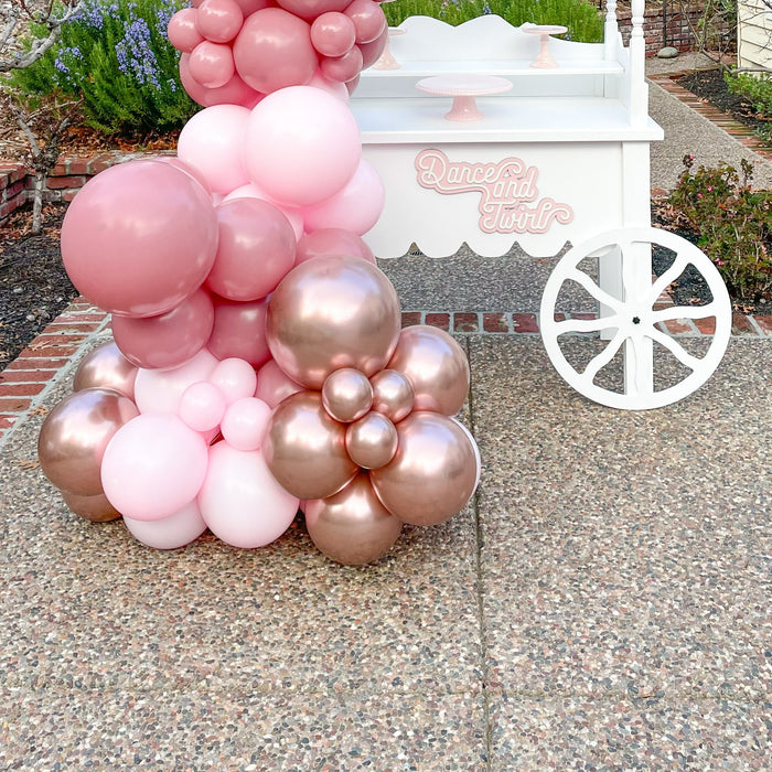 16ft Terra Rosa, Candy Pink and Rose Gold Balloon Arch and Garland Kit