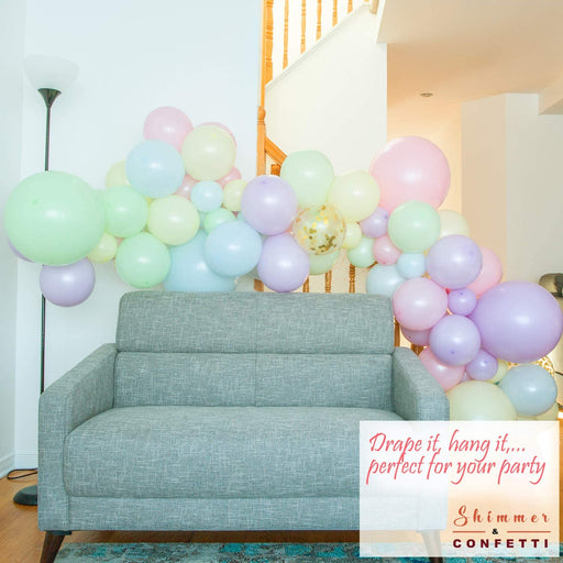 10-Foot DIY Pastel Unicorn Balloon Garland and Arch Kit - Main 2