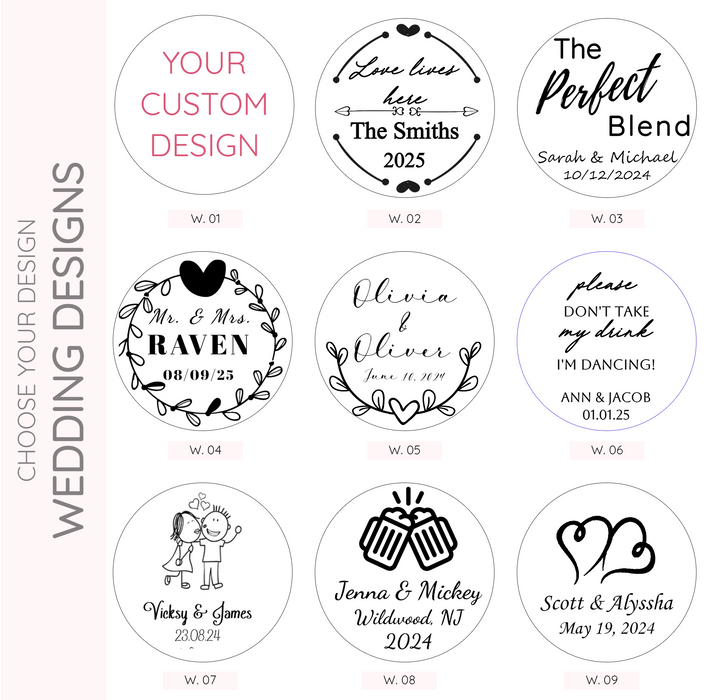 Personalized Cork Coasters Wedding Favors