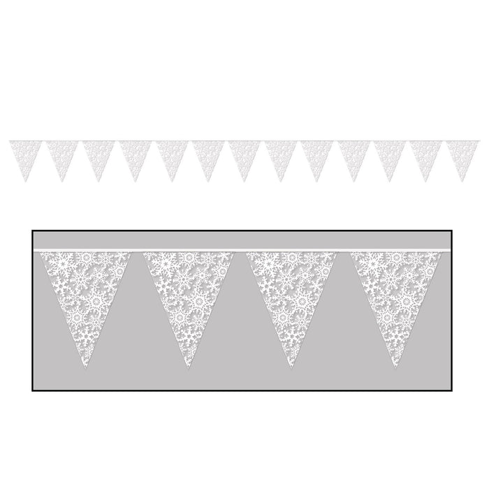 Winter Snowflake Pennant Banne