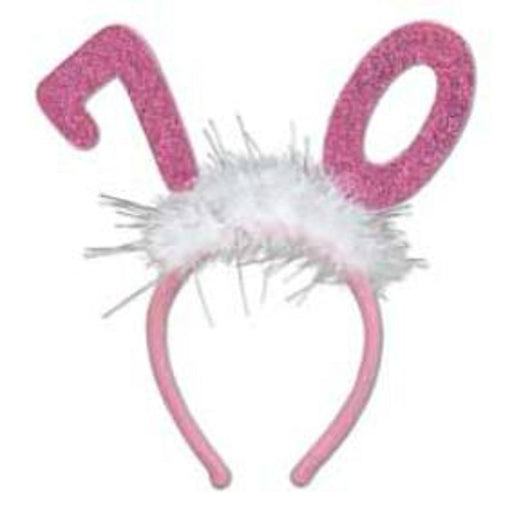 Glamorous Chic Glittered Bopper With Marabou (3/Pk)