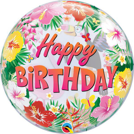 A vibrant and tropical addition to birthday celebrations, featuring a multicolored design.