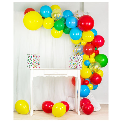 81 Pack Carnival, Circus, Fiesta and Rainbow Balloon Arch and Garland Kit - Main