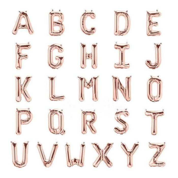 Rose Gold Foil Letter Balloon balloon arch and garland shimmer and confetti balloons unicorn baby shower bridal shower party supplies birthday decoration first
