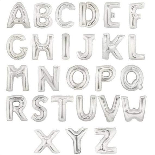 Silver Foil Letter Balloon balloon arch and garland shimmer and confetti balloons unicorn baby shower bridal shower party supplies birthday decoration first