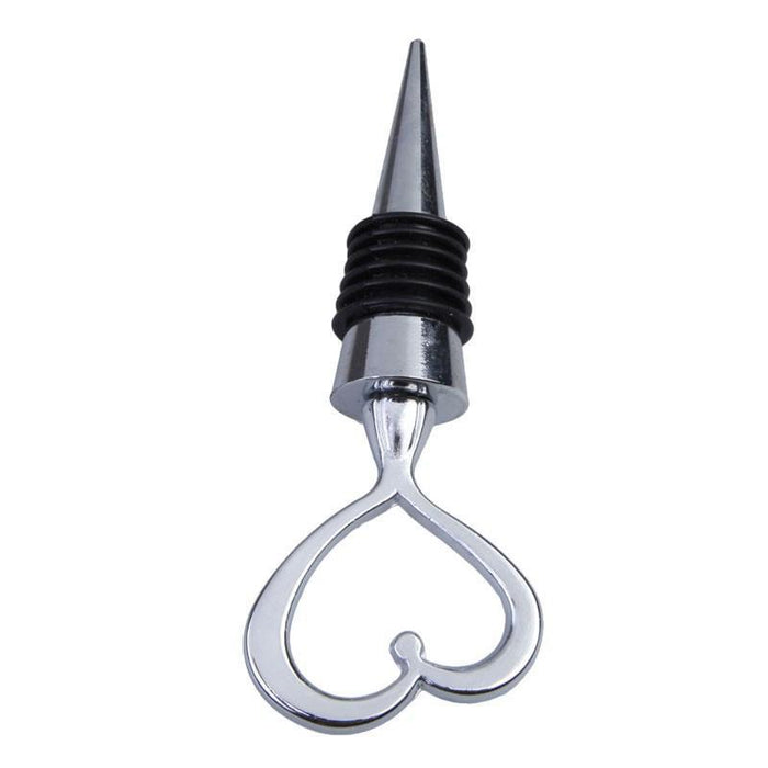 Stainless Steel Heart Corkscrew Wine Opener + Stopper Set 25ct - Shimmer & Confetti