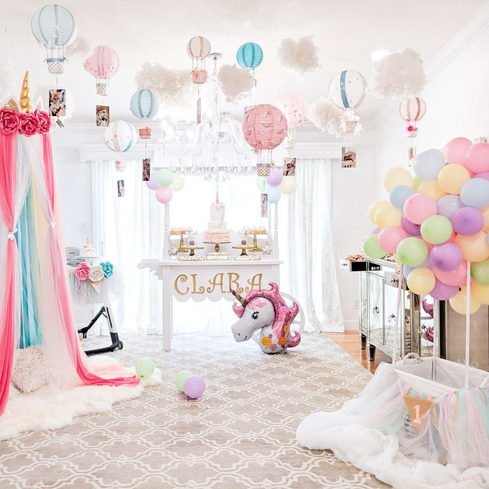Dreamy Pastel Unicorn and Hot Air Balloon Party