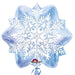 Let It Snow Flake Decoration 18" S50 Pkg