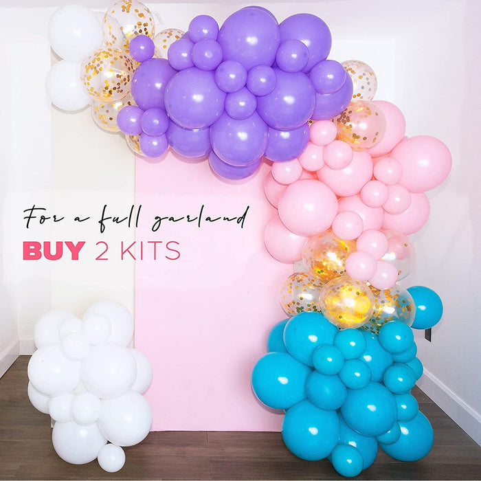 10-Foot DIY Pink and Purple Pastel Balloon Arch and Garland Kit