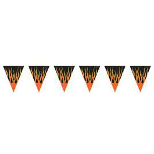 10" X 12' Flame Pennant Banner 1/Pk.