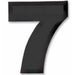 11-Inch 3D Black Plastic Number 7 Bold Party Decoration (24/Pk)
