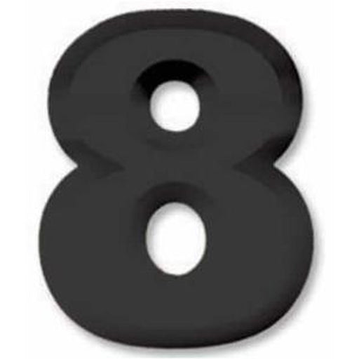 11 Black Plastic 3D Number 8 Bold Party Decoration (24/Pk)