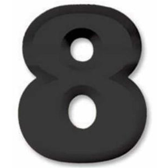 11 Black Plastic 3D Number 8 Bold Party Decoration (24/Pk)