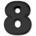 11 Black Plastic 3D Number 8 Bold Party Decoration (24/Pk)