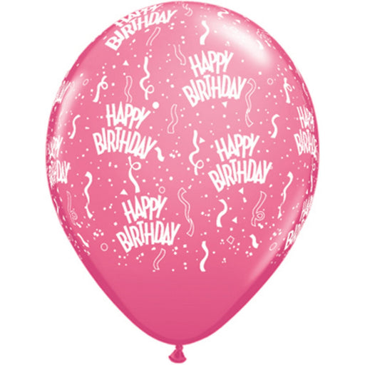 Radiant Rose Glow 11" Hot Rose Birthday Balloons (50/Pk)