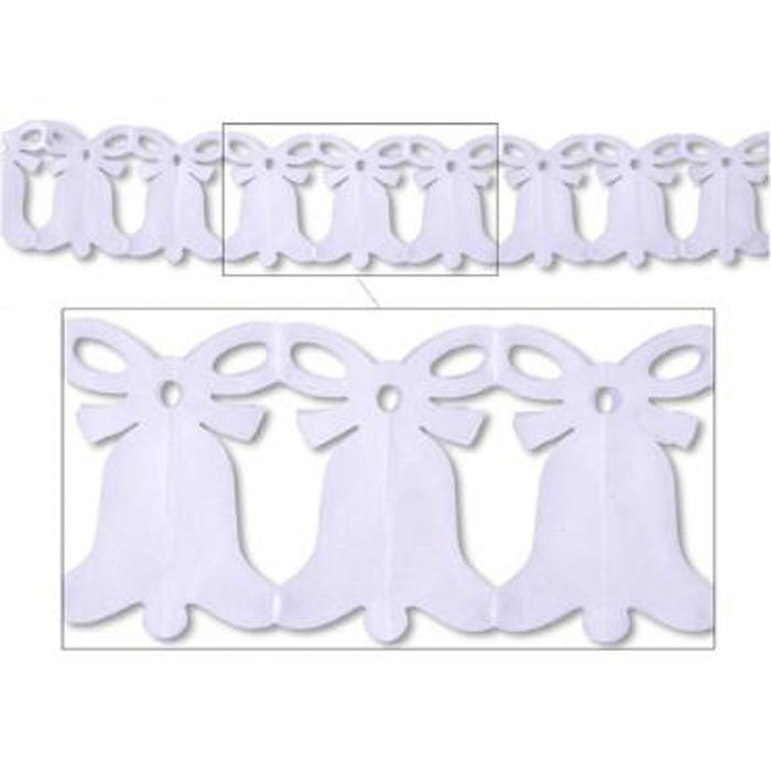 "12Ft White Bell Garland"