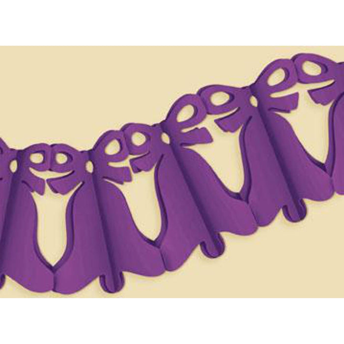 12' Purple Bell Garland Pkg.
