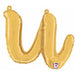 14" Gold Script Letter U.