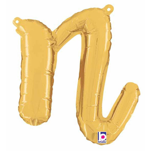 14" Gold Script Letter N.