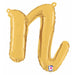 14" Gold Script Letter N.