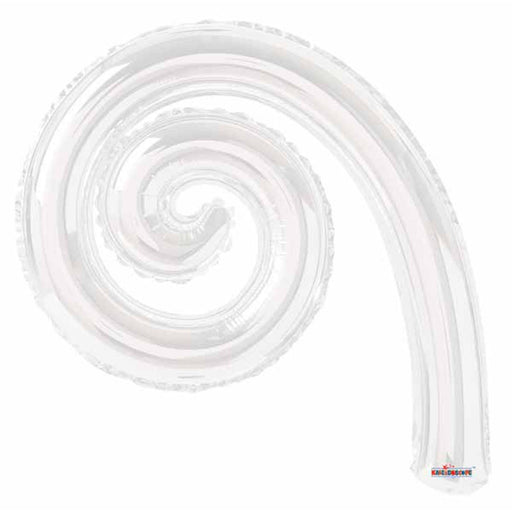 "14" Kurly Spiral White Flat - Effortless Curls"