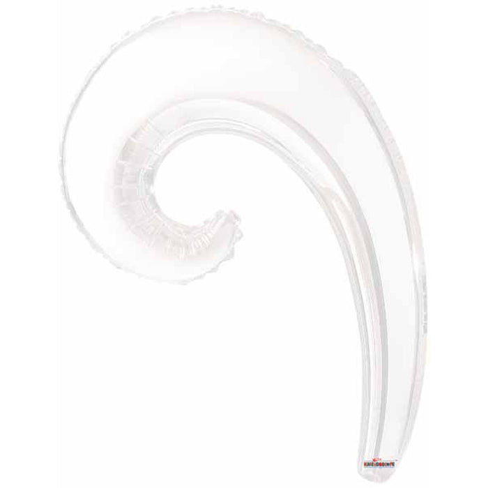 "14" Kurly Wave White Flat Hair Extension"