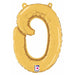 "14" Script Letter O Gold - Elegant Decoration"