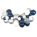 16-Foot DIY Navy Blue and Silver Balloon Arch and Garland Kit for Graduations Parties, Bridal Showers, and Anniversaries