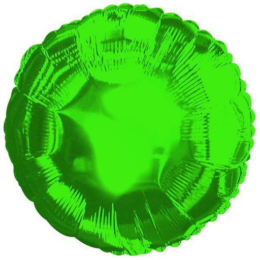 18" Green Round Foil Balloon