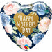 Mother's Day Pink & Blue Roses 18″ Balloon (5/Pk)