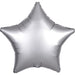 18-inch Satin Silver Star-Shaped Foil Balloon