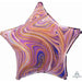 19" Star Marblez Balloon Xl - Purple S18 Pkg 