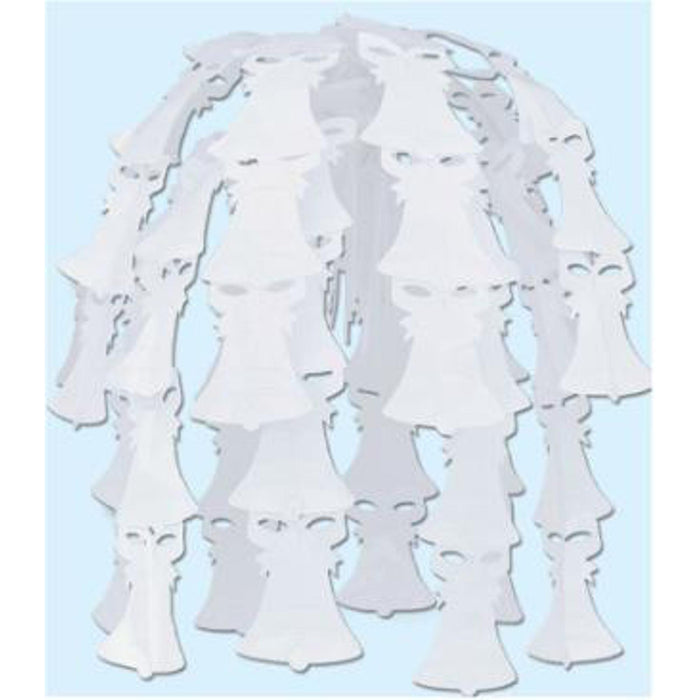 24" White Bell Cascade Decoration