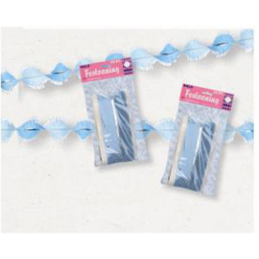 25' Halo Festooning In Lt Blue/White (1/Pkg)