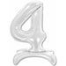 "26" Silver Standing Number #4"
