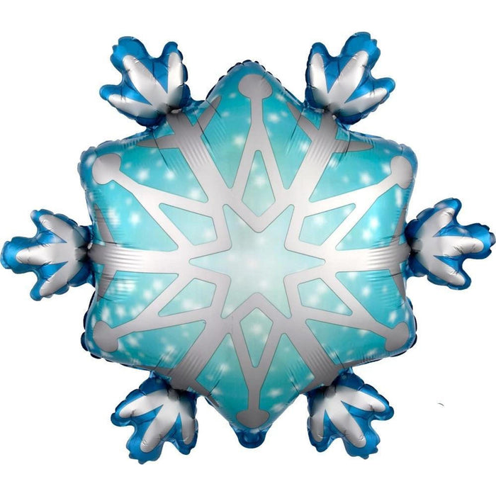 27" Jumbo Satin Snowflake Foil Balloon