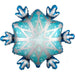 27" Jumbo Satin Snowflake Foil Balloon