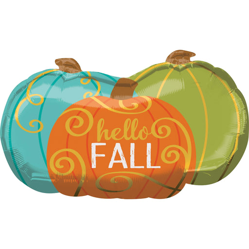 29" Jumbo Hello Fall Pumpkins Balloon