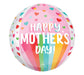 Happy Mother Day Bright Stripes & Hearts Orbz 16" Balloon