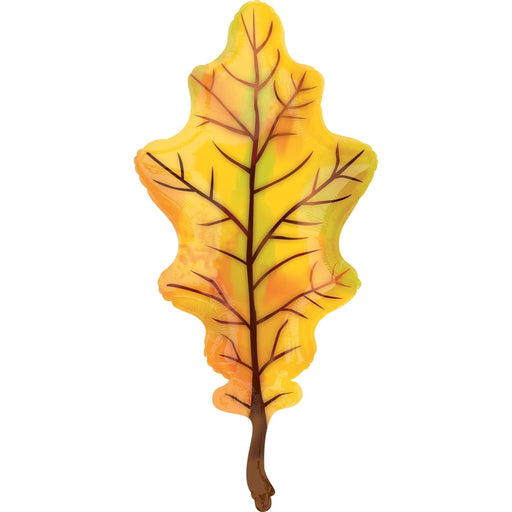 42" Fall Yellow Oak Leaf Foil Balloon
