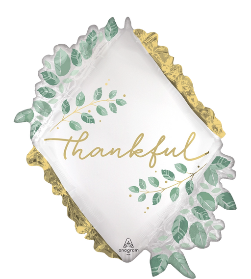 27" Jumbo Satin Simply Thankful Foil Balloon (3/Pk)