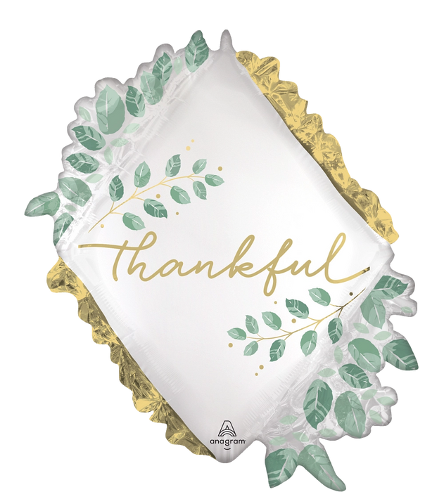 27" Jumbo Satin Simply Thankful Foil Balloon (3/Pk)