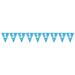 Blue 1st Birthday Pennant Banner: Celebratory Party Decoration (3/Pk)