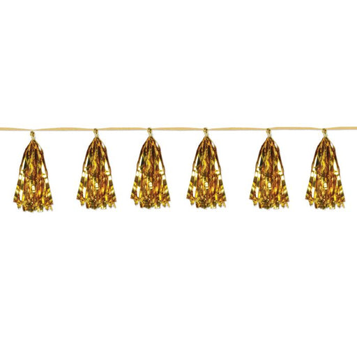 Shimmering Gold Metallic Tassel Garland (3/Pk)