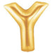 7" Gold Megaloon "Y" Balloon.