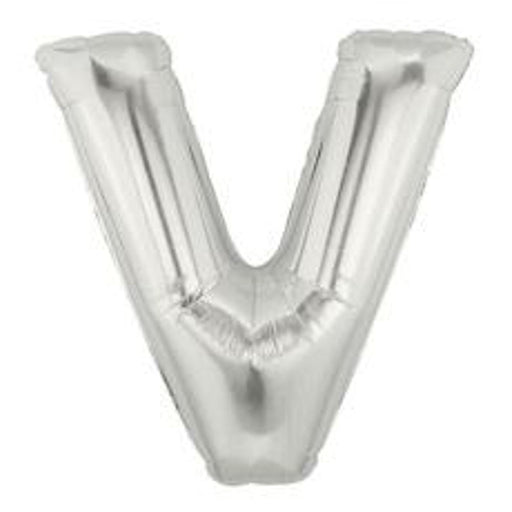 7" Megaloon Flt "V" Silver Balloon.