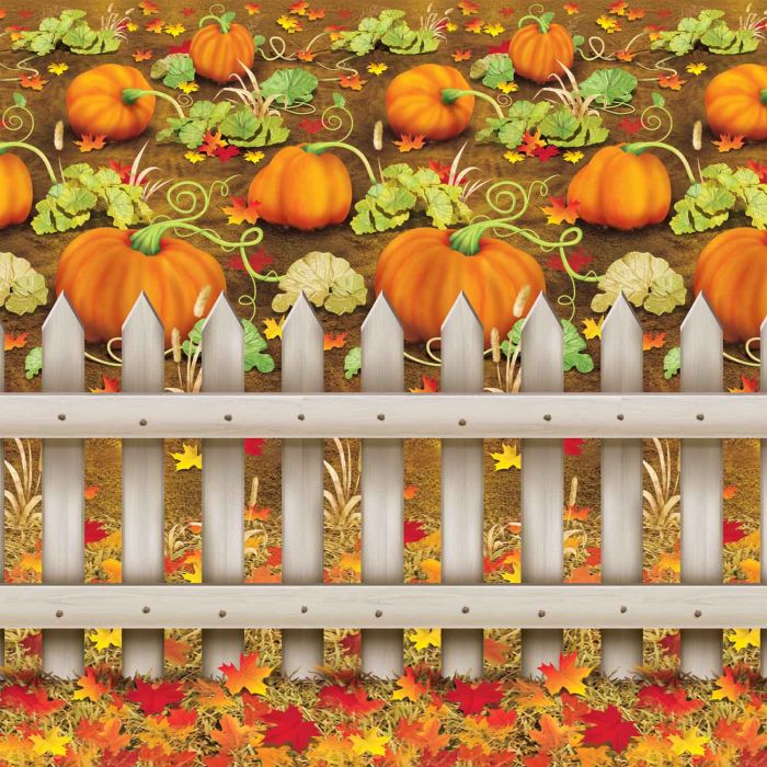 30' Autumnal Pumpkin Patch Back Drop (1/Pk)