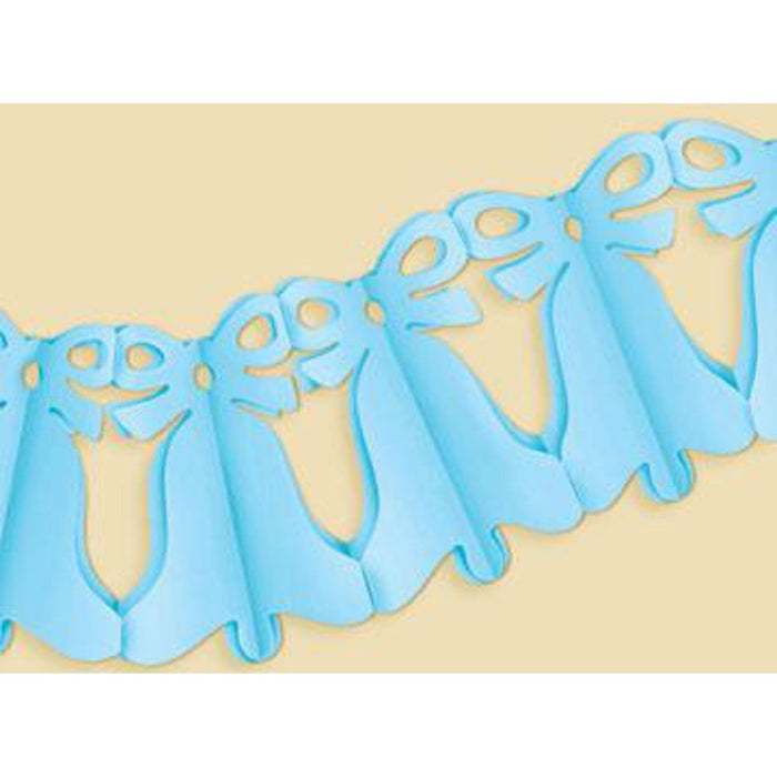 Add Festive Charm With 12' Light Blue Bell Garland