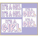 Assorted It'S A Girl Auto-Clings (5/Pkg)